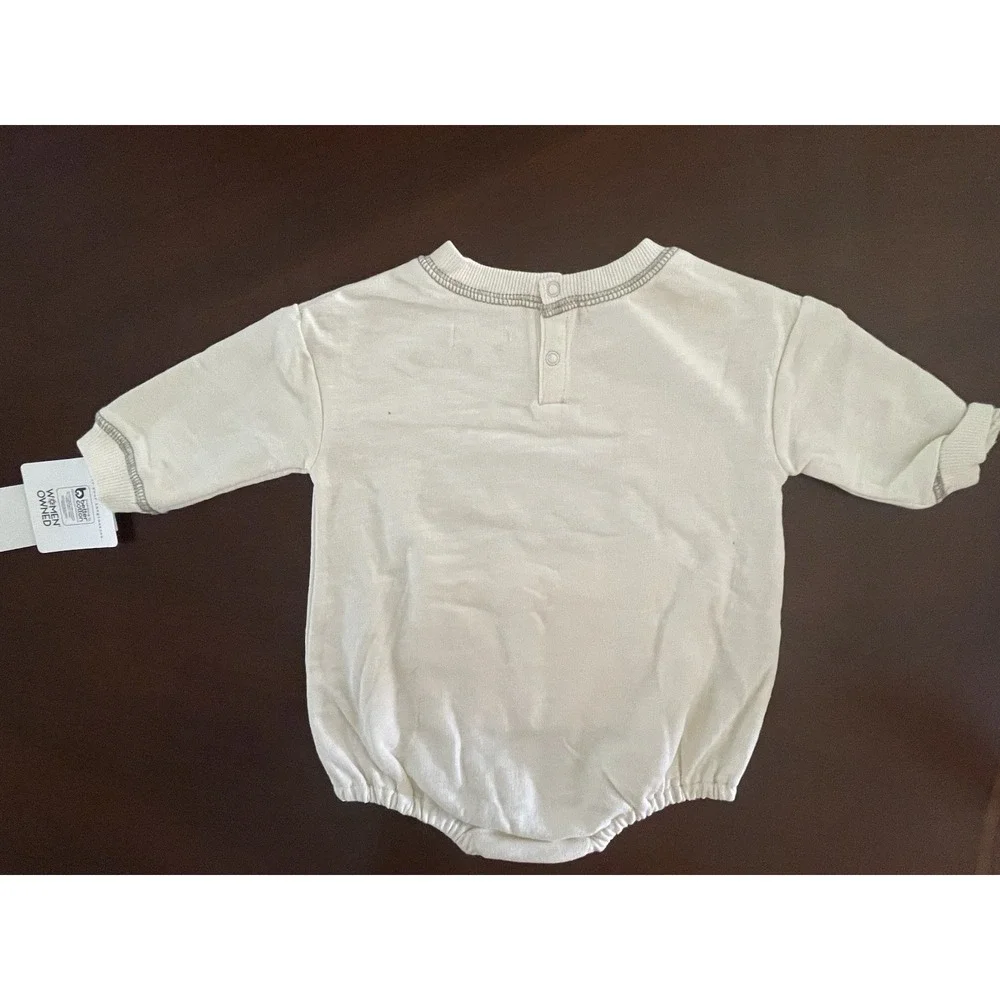 Grayson Mini Baby Off - White Long Sleeve COURAGE Bodysuit Outfit Size 12 M NWT